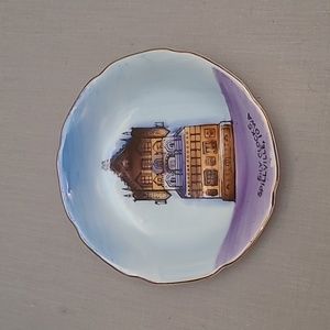 Hand-painted Miniature 4" Bily Clocks Spillville, Iowa Souvenir Plate